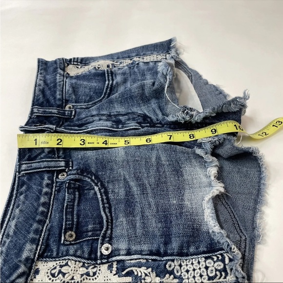 American Eagle Womens Shortie Shorts Size 6 Dark Wash Jean Stretch Blue #0334 - Picture 8 of 11